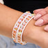 Pêche | Verre Sirène | Bracelet Wrap Lin Blanc